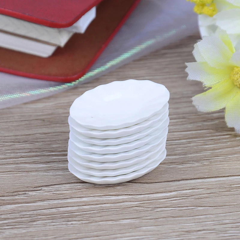 8pcs Mini Resin Food Dishes Tableware Miniature Doll House Accessories Dollhouse - £7.75 GBP