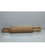 Lot of 2 Classic Wood Rolling Pin, 17 inch Natural Everyday Wood Rolling... - $28.70