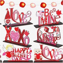 Love &amp; Light Wooden Heart Table Decor Set - 7-Piece Love Wood Sign with LED Rose - $52.46