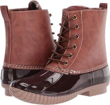 Yoki Dylan Size US 6 M Women&#39;s Fashion Ankle-High Lace-Up Rain Duck Boot... - $31.46 CAD