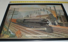 The Steel King Pennsylvania Railroad PRR Train Framed Print - 25&quot; x 17&quot; - £27.72 GBP