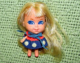 Vintage Liddle Kiddles Lorelei Locket 3&quot; Doll With Original Outfit Blonde Hair - £8.92 GBP