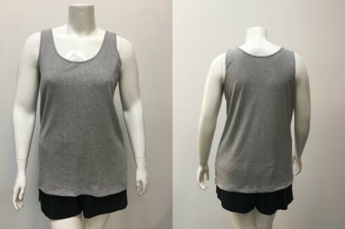 George Plus Women's Rib Tank Top Light Gray Color Size 3X NEW