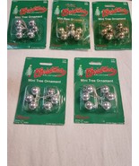 Vtg CHRISTMAS Collection Mini Gold &amp; Silver Tree Ornaments 30 pcs  (5 pk... - $335.66 MXN