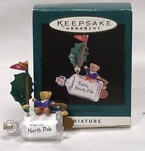 Hallmark 1996 Message For Santa Miniature Christmas Ornament Message In A Bottle - $8.86