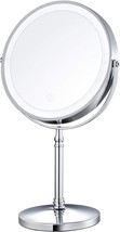 Amztolife 8&quot; Lighted Makeup Mirror, Cordless Vanity Mirror With Lights, Double - £41.09 GBP