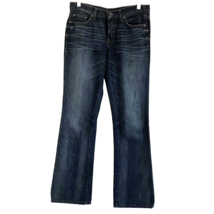 Banana Republic Distressed Denim Bootcut Jeans 27x33 Dark Wash Cotton St... - $14.84