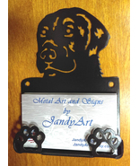 Cute Dog Wall Mount Hanging Metal Business Card Display Holder - £23.59 GBP
