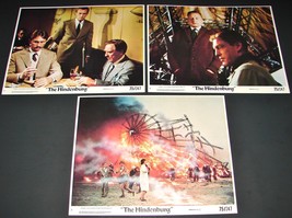 3 1975 Robert Wise Movie THE HINDENBURG Lobby Cards Burgess Meredith Geo... - £18.83 GBP