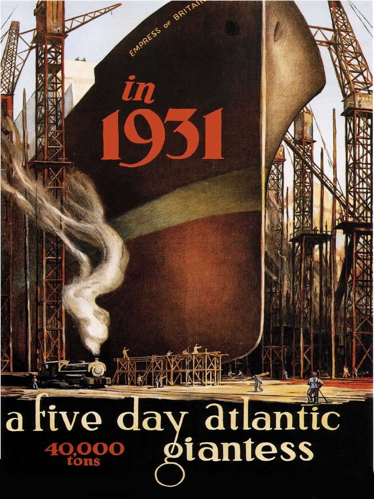 4684 Empress Of Britain Five Day Atlantic Giantess Poster Decor Home 4684 Empress Of Britain Five Day Atlantic Giantess Poster Decor Home