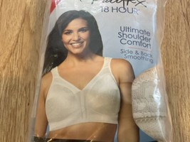 New 18 Hour Ultimate Shoulder Comfort Wirefree Bra Sz 50 DD Women’s Beige - £17.76 GBP