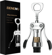 Wine Opener, Zinc Alloy Premium Wing Corkscrew with Multifunctional Bott... - $20.54
