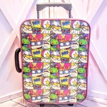 Vintage 1997 Rugrats Kids Rolling Suitcase Luggage W/Expandable Handle Hot Pink - £19.61 GBP