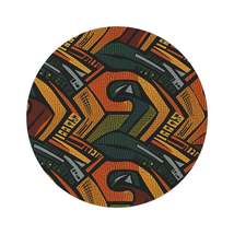 1960-1970s Style African Ornament Textile - Bold, Intricate Pattern - Ro... - $149.60