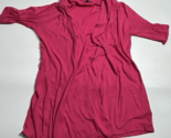 Express Hot Pink Short Sleeve Cardigan Sweater Shrug Jacket Large - $16.82