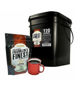 Franklin&#39;s Finest Survival Coffee 720 Serving Emergency Bucket 25 Year Life - £105.35 GBP