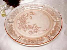 2179 Antique Federal Glass Pink Sharon Dinner Plate - £13.36 GBP