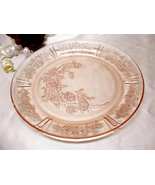 2179 Antique Federal Glass Pink Sharon Dinner Plate - £13.58 GBP