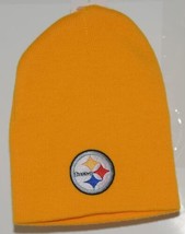 NFL Team Apparel Licensed Pittsburgh Steelers Yellow Winter Cap - £14.15 GBP