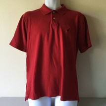 Nautica Mens Shirt Polo  Medium Red 100% Cotton Short Sleeve - £10.25 GBP