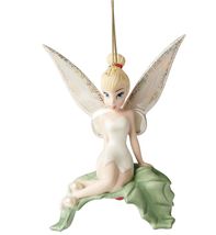 Lenox Disney 2022 Tinkerbell Figurine Ornament Sitting Pretty Leaf Chris... - $28.00