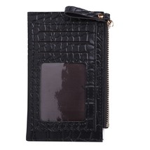 Fashion Women PU Leather Alligator Pattern Bank Shopping ID Card Holder Casual L - £17.32 GBP