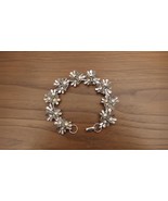 Coro Silver Flower &amp; Rhinestone Link Bracelet - $40.68 CAD