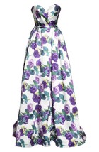 NWT Mac Duggal 66315H Violets Are Blue Strapless Floral Gown Ballgown 2 $398 - £110.65 GBP