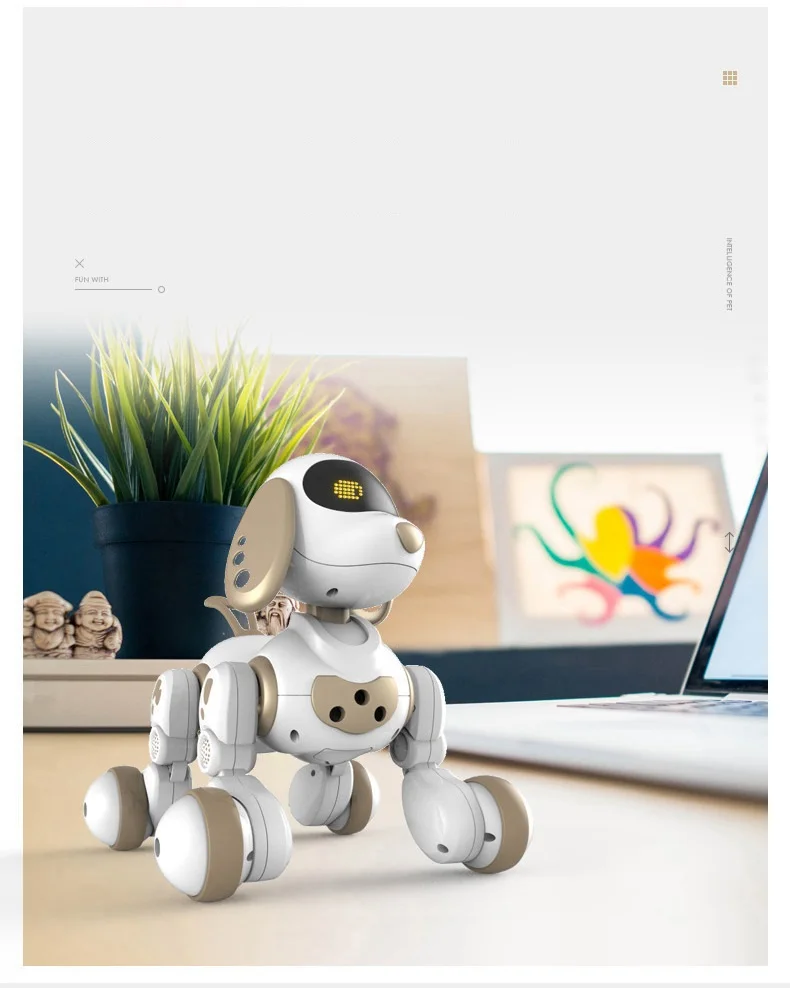 child educational Learning toy RC Robot Electric Smart pet dog LED Light Gesture - £76.02 GBP+