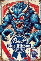 Pabst Blue Ribbon Beer Retro Vintage Sign 8x12 inches  Mancave Garage d - $452.20 MXN