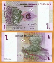 CONGO DR 1997 UNC 1 Centime Banknote Paper Money Bill  P-80a - £0.80 GBP