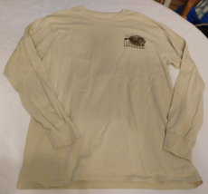 Reel Legends Men&#39;s Long Sleeve T Shirt Tan Size M medium Flounder GUC Pre-owned - £19.60 GBP