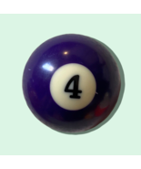 Pool Ball 4 Four 2.25&quot; Purple 2 1/4&quot; Standard Size Vintage Billiard Repl... - $6.79