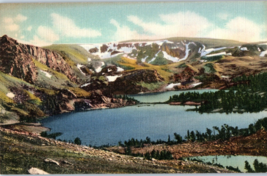 Twin Lakes on Red Lodge Cooke City Road to Yellowstone Montana Postcard - £5.43 GBP