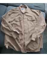 Indigo Palms Denim Company -Genuine Suede Leather Shirt Jacket -Brown  -... - $49.49