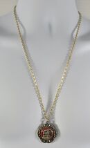 e5) Porch of Caryatids Greece Greek Soldier Souvenir Plastic Medal Chain... - $7.91