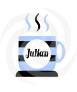 Cup Name Julian 200-Digital ClipArt-Monogram-Art Clip-Gift Tag-Tshirt-Cu... - $37.17 MXN