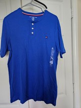 NEW Tommy Hilfiger Mens Blue Short Sleeve Shirt 100% Cotton NWT $32.50 R... - $18.76+