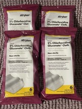 Stryker Sage 2% Chlorhexidine Gluconate Cloth Lot 4 Packs NEW~ 24 Count ... - £19.41 GBP