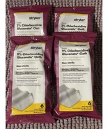 Stryker Sage 2% Chlorhexidine Gluconate Cloth Lot 4 Packs NEW~ 24 Count ... - £19.57 GBP