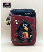 BLACK BEAR HONEY BEE WALLET CROSSBODY BURGUNDY CHALA - $54.45