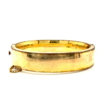 Vintage Signed 12k Gold Filled B.A. Ballou Plain Polish Hinged Bangle Bracelet 7 - £98.92 GBP