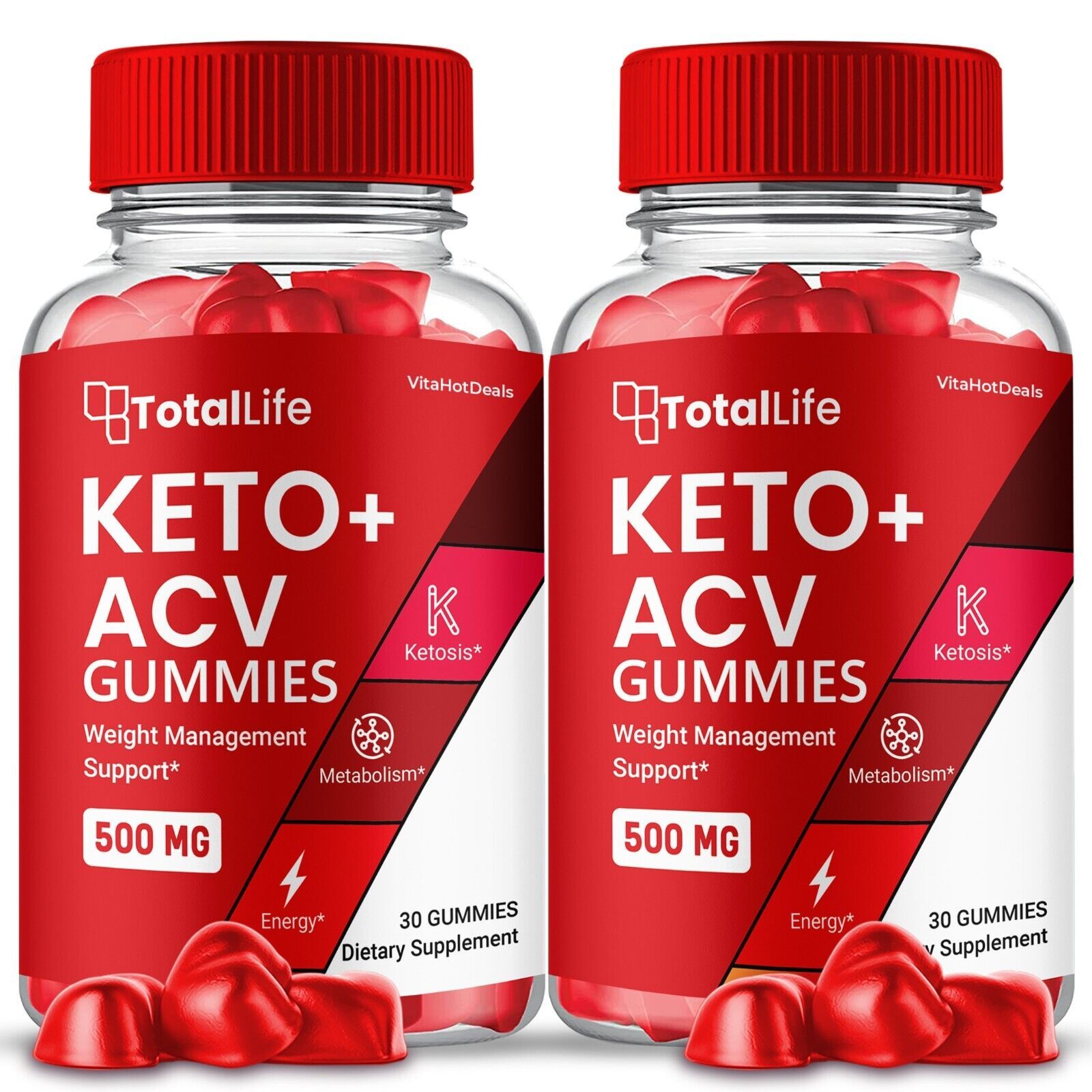 2 Pack TotalLife Keto ACV Gummies Official Max Strength Supplement