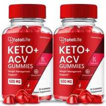 2 Pack TotalLife Keto ACV Gummies Official Max Strength Supplement - £61.32 GBP