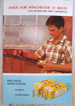 Winchester fall store display advertising poster 22 rifles ammo 70s dealers - £63.53 GBP