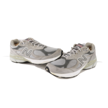 Vintage New Balance 990 Spell Out Suede Dad Shoes Sneakers Gray Mens 12 B USA - £119.19 GBP