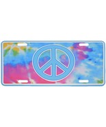 Tie Dye Peace Sign 6&quot;x12&quot; Aluminum License Plate - $6.68 CAD