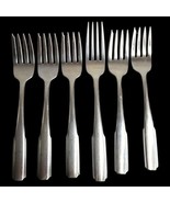 6pc Oneida Fremont Stainless Glossy 5 Salad Forks + 1 Dinner Fork USA - $13.06