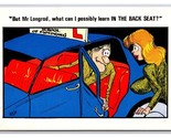 Comic Risqué Woman Takes Driving Test From Back Seat UNP Chrome Postcard... - $5.89