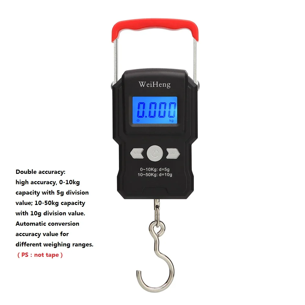 75Kg/10g Electronic Weighing Scale 50Kg/5g LCD Digital Display Hanging Hook Scal - £205.73 GBP